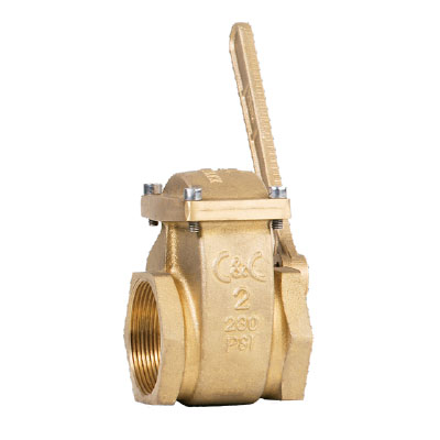 Quick-open brass gate valve