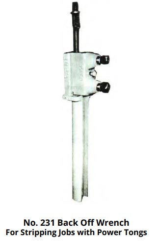 No. 231 Backoff Wrench