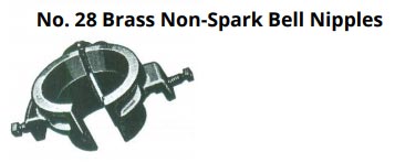 No. 28 Brass Non-Spark Bell Nipple